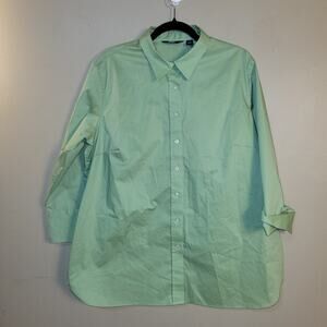 Lands' End Button Down Lime Green Shirt. Women's size 18T.